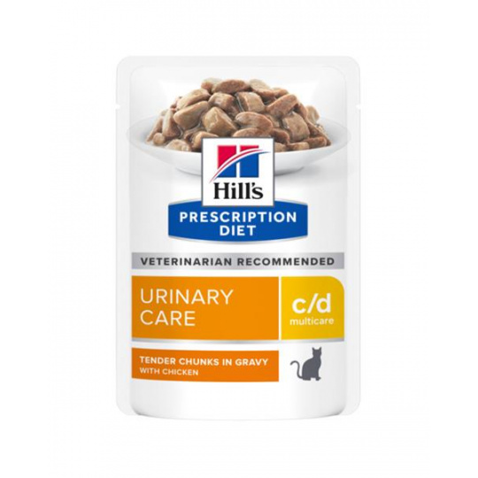 HILLS Diet Feline c/d Multicare KAPSČIČKA chicken NEW 12x85 g HILLS Diet Feline c/d Multicare KAPSČIČKA chicken NEW 12x85 g