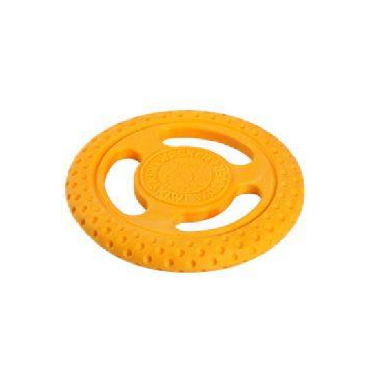Hračka pes FRISBEE MAXI pláv. z TPR oranžová Kiwi