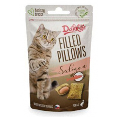 Dafiko plnené vankúšiky pre mačky lososové 40g