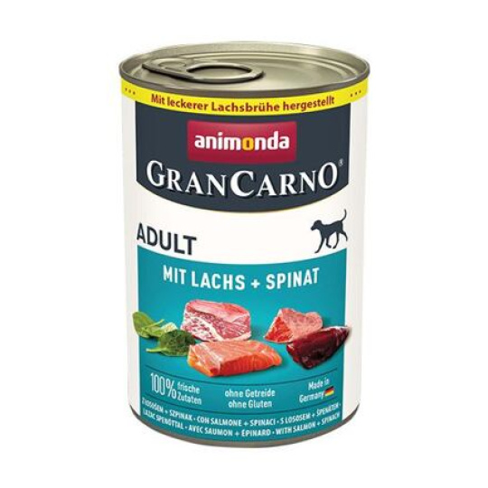 Animonda pes GRANCARNO konz. ADULT losos/špenát 400g