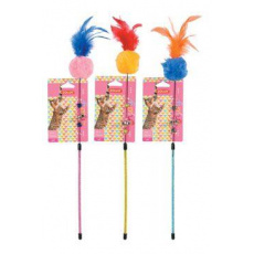 Hračka mačka udica Pompom Fishing mix farieb Zolux