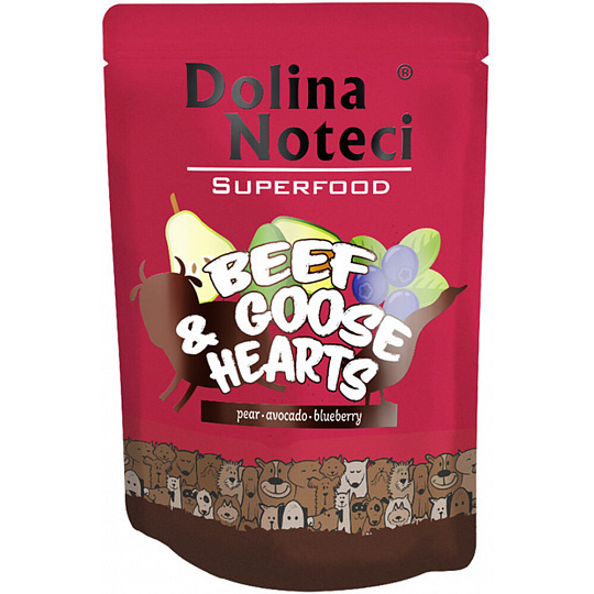 DOLINA NOTECI SUPERFOODS hovädzie a husacie srdiečka kapsička pre psy 300 g DOLINA NOTECI SUPERFOODS hovädzie a husacie srdiečka kapsička pre psy 300 g
