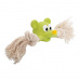 Hlava myšky MINI s bavlnenou činkou, so zvukom, 5x18 cm, zelená/prírodná, HipHop Dog