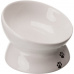 Zvýšená ergonomická keramická miska, 0.15 r/o 13 cm, biela