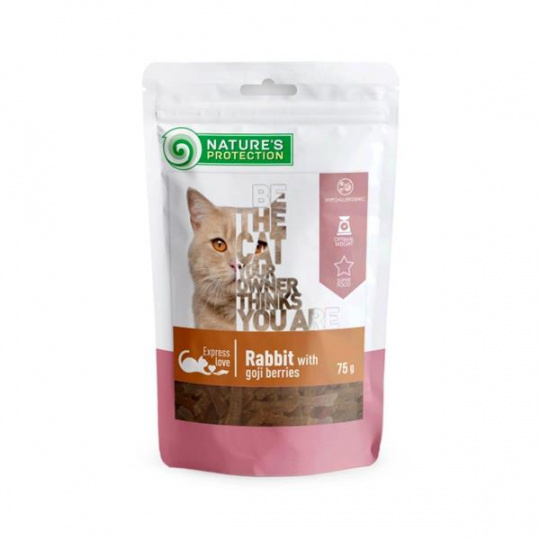 Pamlsok Natures P Snack cat rabbit with goji berries 75 g Pamlsok Natures P Snack cat rabbit with goji berries 75 g