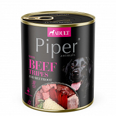 NEW PIPER s hovädzími žalúdkami a červenou repou, konzerva pre psy 800 g