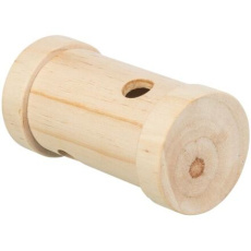 Váleček na pamlsky, hračka pro hlodavce, ø 6 × 11 cm, přírodní dřevo Váleček na pamlsky, hračka pro hlodavce, ø 6 × 11 cm, přírodní dřevo