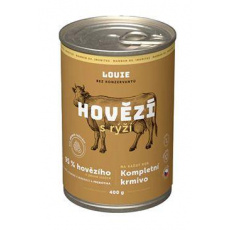 Louie Dog konz. Hovädzie s ryžou a prebiotikami 400g Louie Dog konz. Hovädzie s ryžou a prebiotikami 400g
