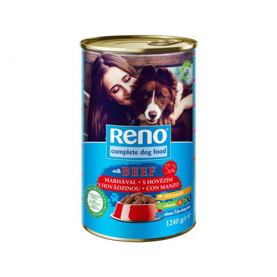 Reno konzerva pre psy Hovädzia 1240g Reno konzerva pre psy Hovädzia 1240g