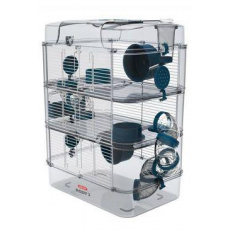 Klietka škrečok Rody 3 TRIO modrá 41x27x53cm Zolux