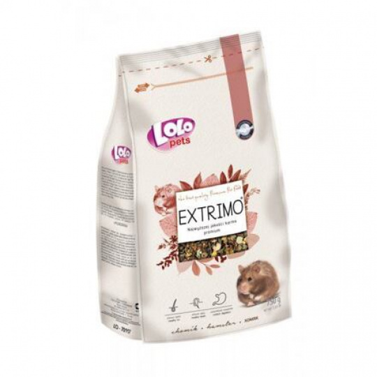 EXTRIMO kompletné krmivo pre škrečky v sáčku so zipsom 750 g