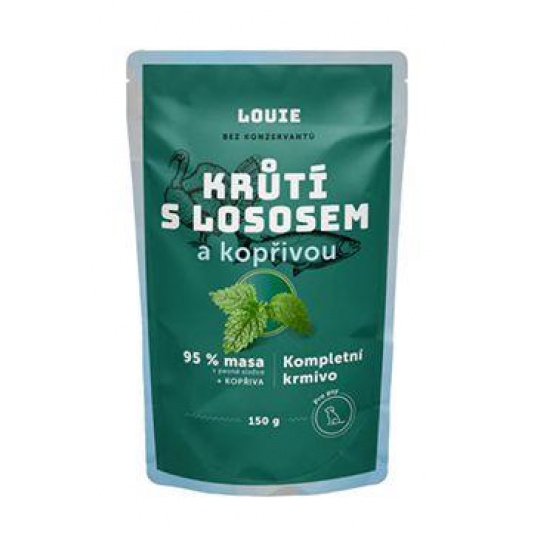 Louie Dog kapsa Krůtí s lososem a kopřivou 150g Louie Dog kapsa Krůtí s lososem a kopřivou 150g