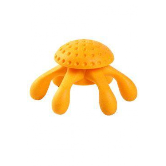Hračka pes OCTOPUS MINI pláv. z TPR oranžová Kiwi