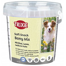 Soft Snack Bony MIX - hovädzie, jahňacie, losos, kuracie 500 g
