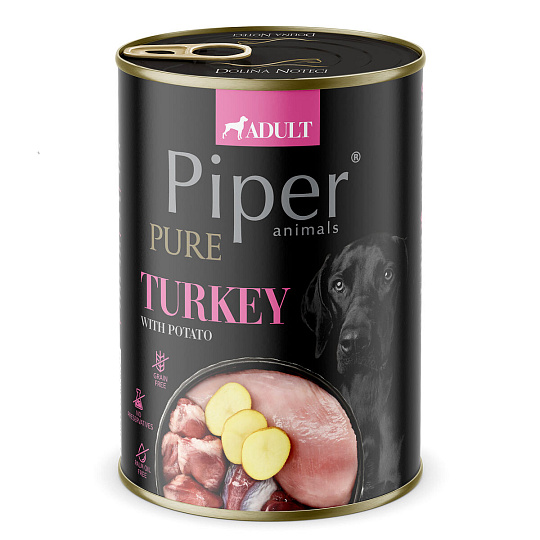 NEW PIPER PURE morka so zemiakmi, konzerva pre psy, 400 g NEW PIPER PURE morka so zemiakmi, konzerva pre psy, 400 g