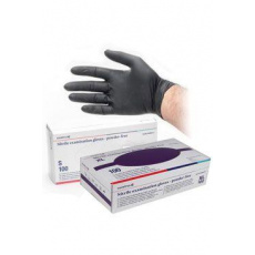 Rukavice hniezdo.vyš.CVET nitril M/100ks bez púdru, čierne