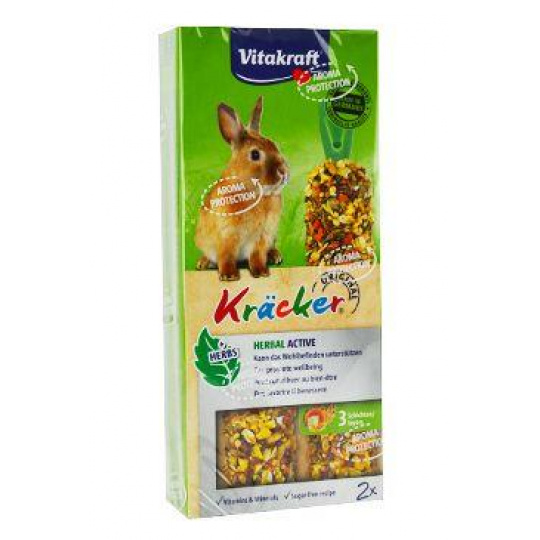 Vitakraft Rodent Kräcker Rabbit Herbal active tyč 2ks