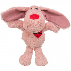Dog VALENTINE, plyšový pes s dlhými ušami 28 cm, ružová - LIMITOVANÁ PONUKA