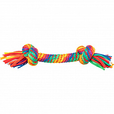 Hracia činka / preťahovadlo 30 cm, 2 uzly, multikolor - LIMITOVANÁ PONUKA