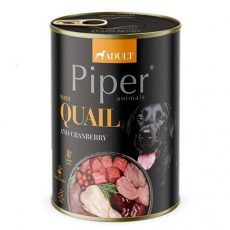 NEW PIPER s prepelicou a brusnicami, konzerva pre psy 400 g NEW PIPER s prepelicou a brusnicami, konzerva pre psy 400 g