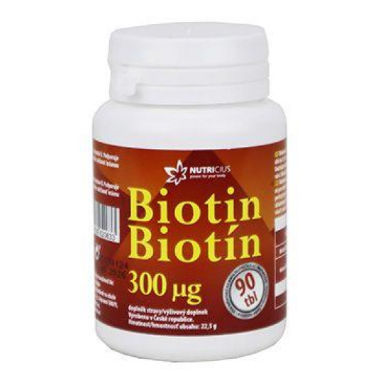 Biotín 300mcg 90tbl Nutricius