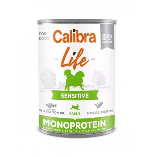 Calibra KONZERVA dog Adult Life sensitive Rabbit 6 x 400g Calibra KONZERVA dog Adult Life sensitive Rabbit 6 x 400g