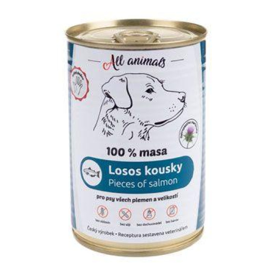 All Animals DOG losos kousky 400g