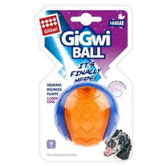 Hračka pes GiGwi Ball loptička M transparentná modro/oranžová Hračka pes GiGwi Ball loptička M transparentná modro/oranžová