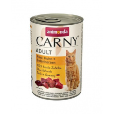 Animonda CARNY® cat Adult hovädzie, kura a kačacie srdcia bal. 6 x 400 g konzerva