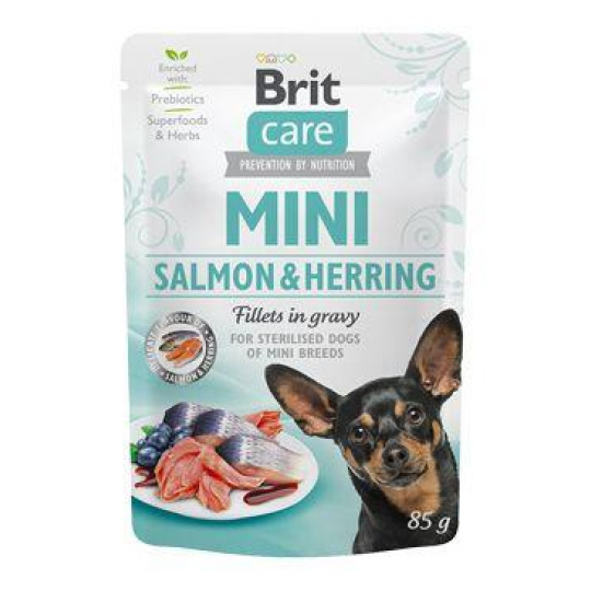 Brit Care Dog Mini Salmon&Herring steril fillets 85g