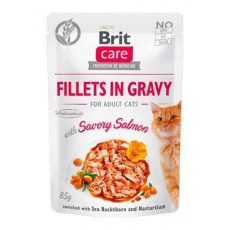 Brit Care Cat Fillets in Gravy Savory Salmon 85g