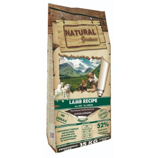 Natural Greatness Lamb Recipe All Breed Sensitiv/jehně