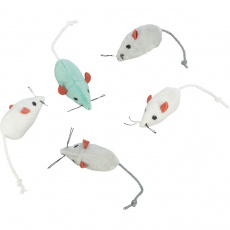 Mini - Mouse, biela, sivá myš 5 cm