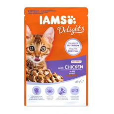 Iams Cat Kitten Delights kapsička Kuracie v omáčke 85g Iams Cat Kitten Delights kapsička Kuracie v omáčke 85g