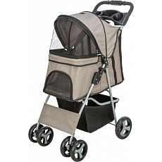 Kočárek pro psy BUGGY, rychlosklápěcí, 47 x 100 x 80 cm, nosnost do 15 kg, šedohnědá Kočárek pro psy BUGGY, rychlosklápěcí, 47 x 100 x 80 cm, nosnost do 15 kg, šedohnědá