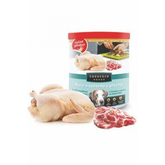 Topstein Kurča a vemeno v plechu 800g