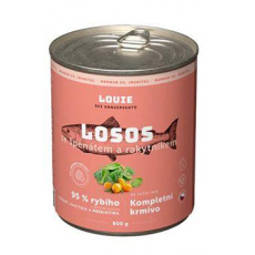 Louie Dog konz. Losos s rakytníkom.špenátom, prebiotikami 800g Louie Dog konz. Losos s rakytníkom.špenátom, prebiotikami 800g
