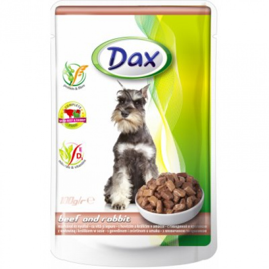 DAX kapsička pre psov Králik-hovädzie 100g DAX kapsička pre psov Králik-hovädzie 100g
