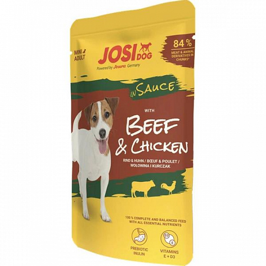 JosiDog pamlsok Dog Beef&Chicken in Sauce 100 g JosiDog pamlsok Dog Beef&Chicken in Sauce 100 g