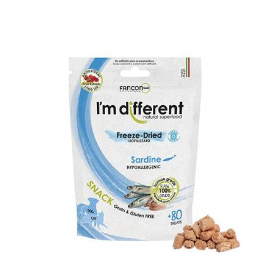 I´M DIFFERENT SNACK sardinky - mrazom sušená pochúťka, 40 g