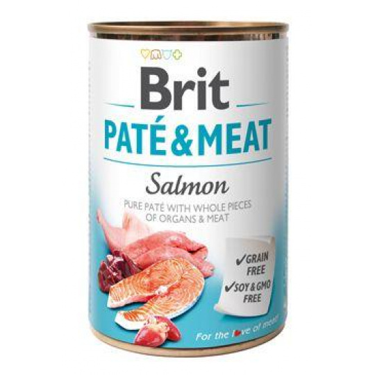 Brit Dog konz Paté & Meat Losos 400g