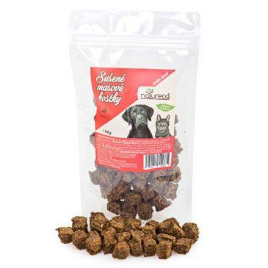 NATURECA pochúťka Mäsové kocky Kačica, 100% mäso 150g