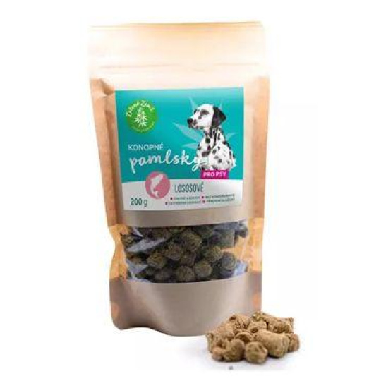 Konopné pamlsky pro psy lososové 200g