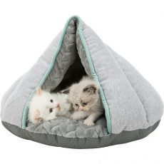 JUNIOR plyšová jaskyňa - stan 45 x 30 x 40 cm sivá