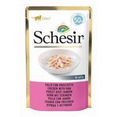 Schesir Cat kapsička Adult kuracie/šunka 50g