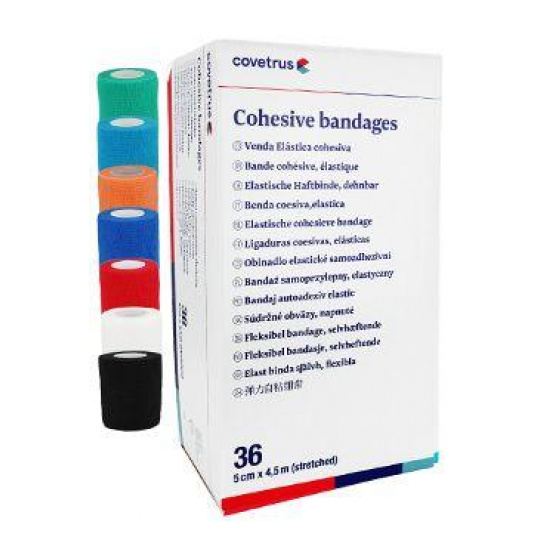 Elastická bandáž. CVET 5cmx4,5m mix farieb 36ks