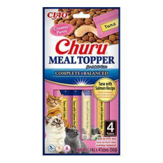 Churu Cat Meal Topper Tuniak s Lososovým Receptom 4x14g