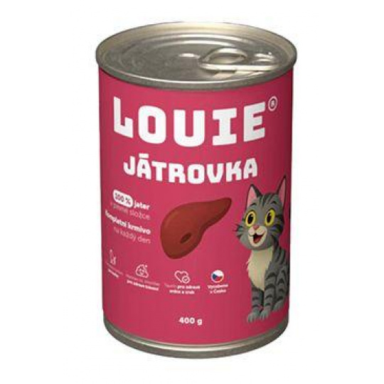 Louie Cat konz. Játrovka s prebiotiky 400g Louie Cat konz. Játrovka s prebiotiky 400g