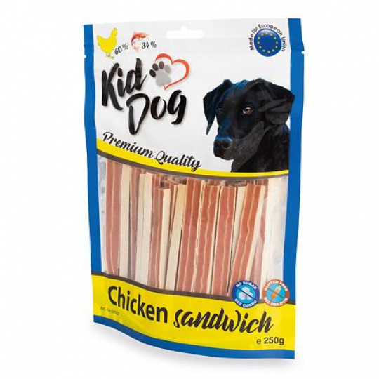 KIDDOG kurací sendvič s treskou 250 g KIDDOG kurací sendvič s treskou 250 g
