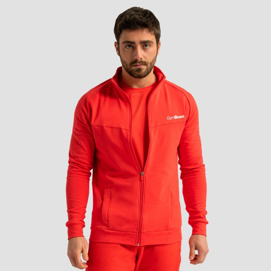 Mikina so zipsom Limitless Hot Red - GymBeam